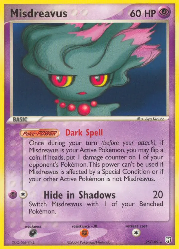 Carta Misdreavus — Team Rocket Returns 25/109