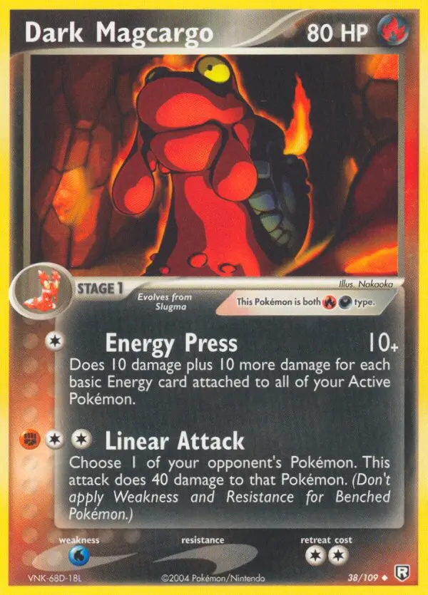 Carta Dark Magcargo — Team Rocket Returns 38/109