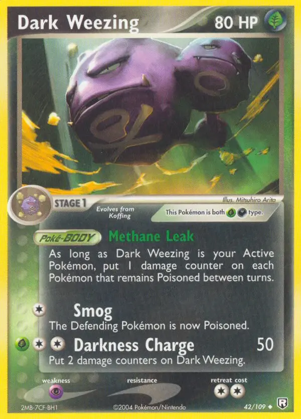 Carta Dark Weezing — Team Rocket Returns 42/109