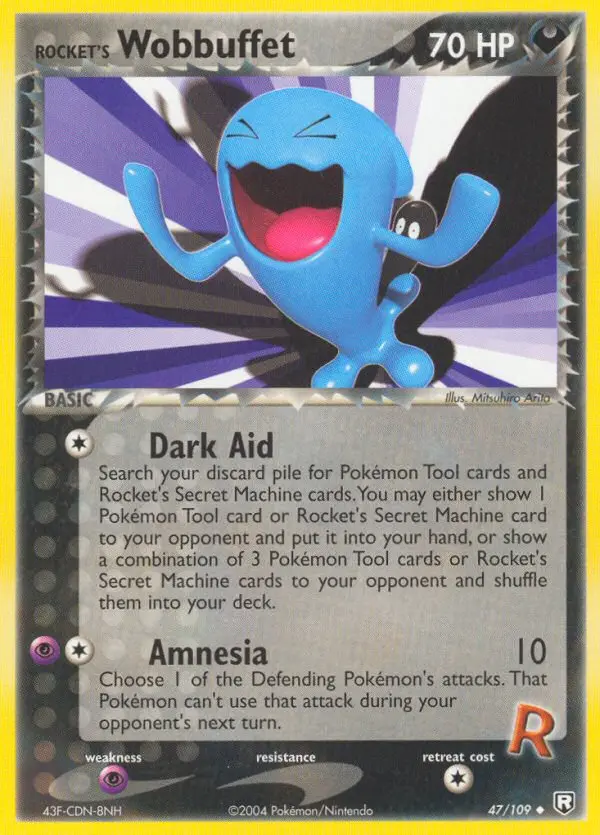 Carta Rocket's Wobbuffet — Team Rocket Returns 47/109