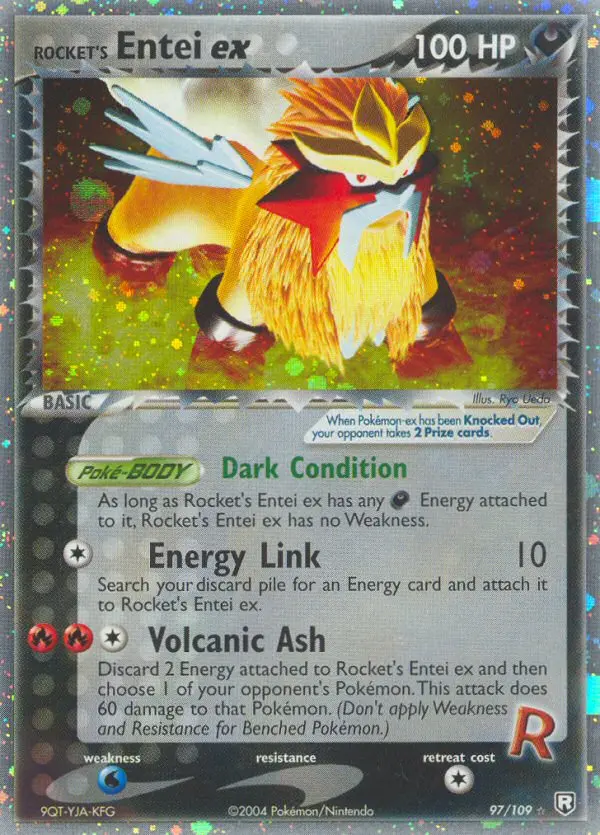Carta Rocket's Entei ex — Team Rocket Returns 97/109