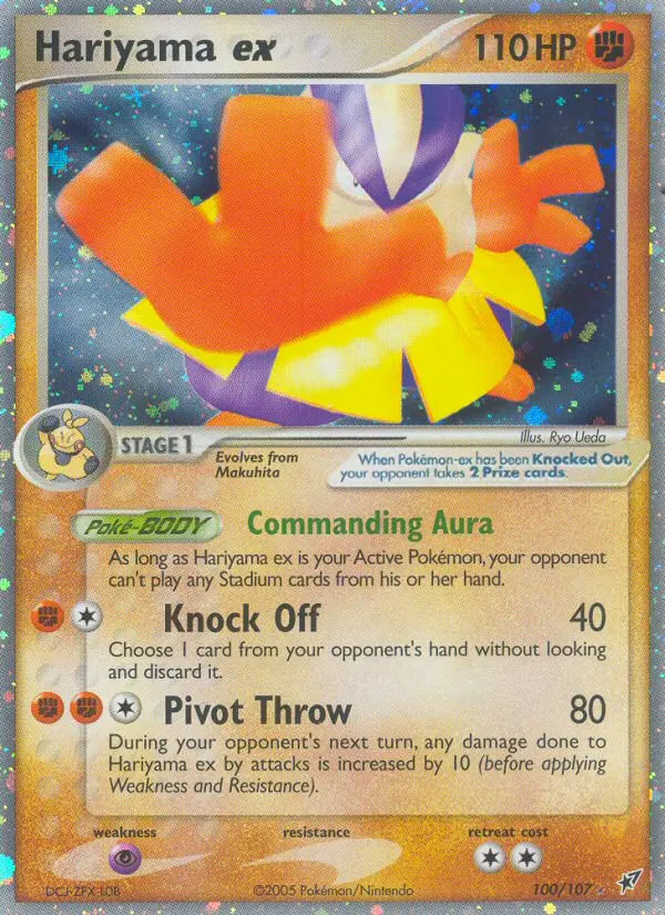 Carta Hariyama ex — Deoxys 100/107