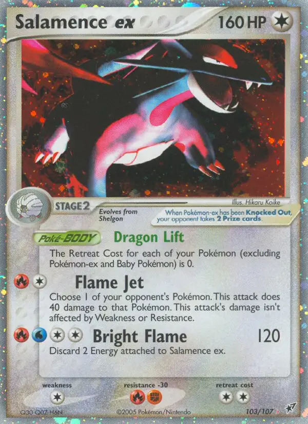 Carta Salamence ex — Deoxys 103/107