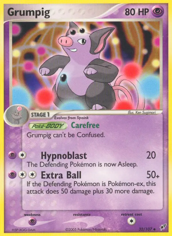 Carta Grumpig — Deoxys 32/107