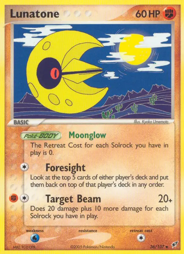 Carta Lunatone — Deoxys 36/107