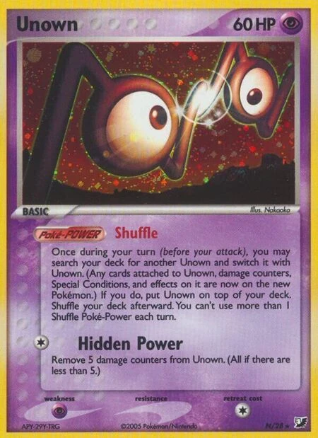 Carta Unown — Unseen Forces Unown Collection N/28