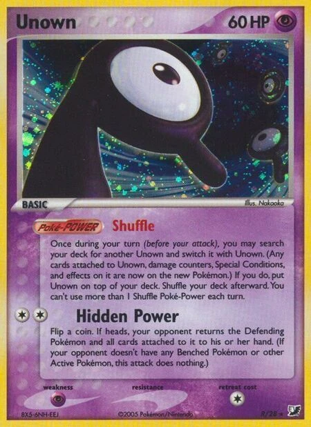 Carta Unown — Unseen Forces Unown Collection R/28
