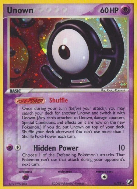 Carta Unown — Unseen Forces Unown Collection U/28