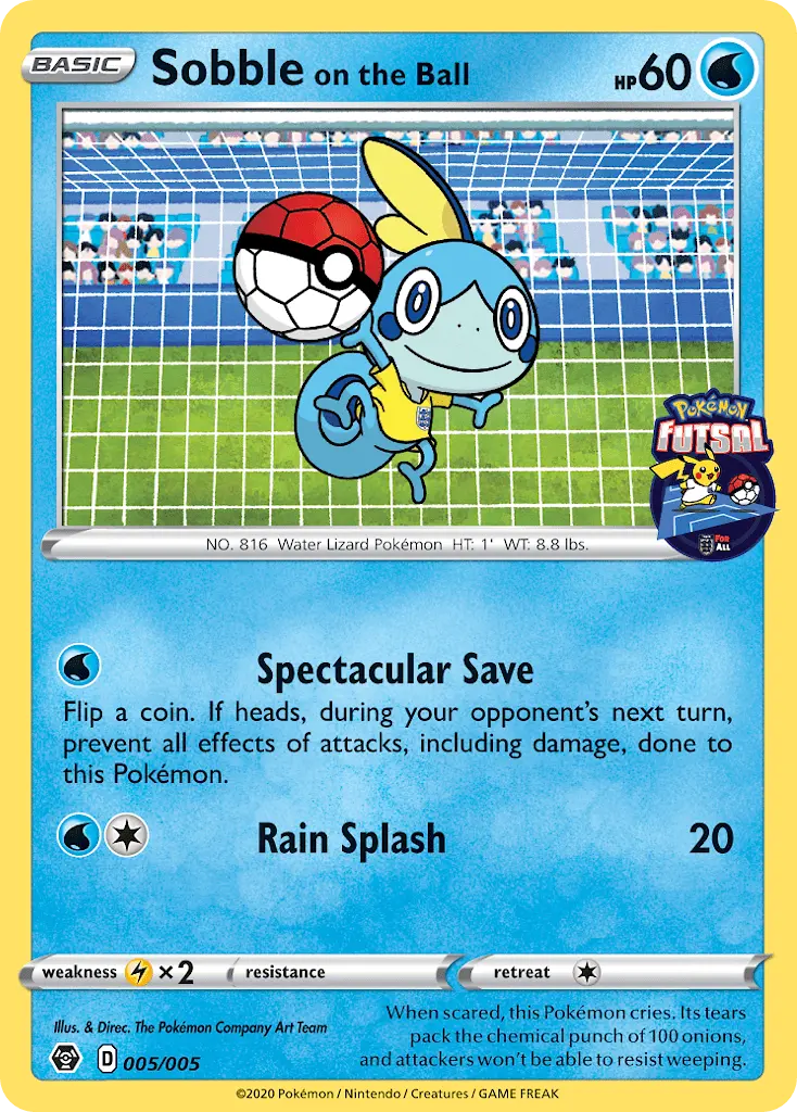 Carta Sobble on the Ball — Pokémon Futsal 2020 5/5
