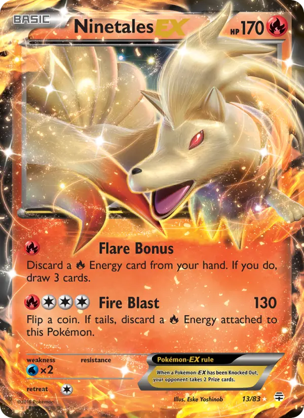Carta Ninetales EX — Generations 13/83