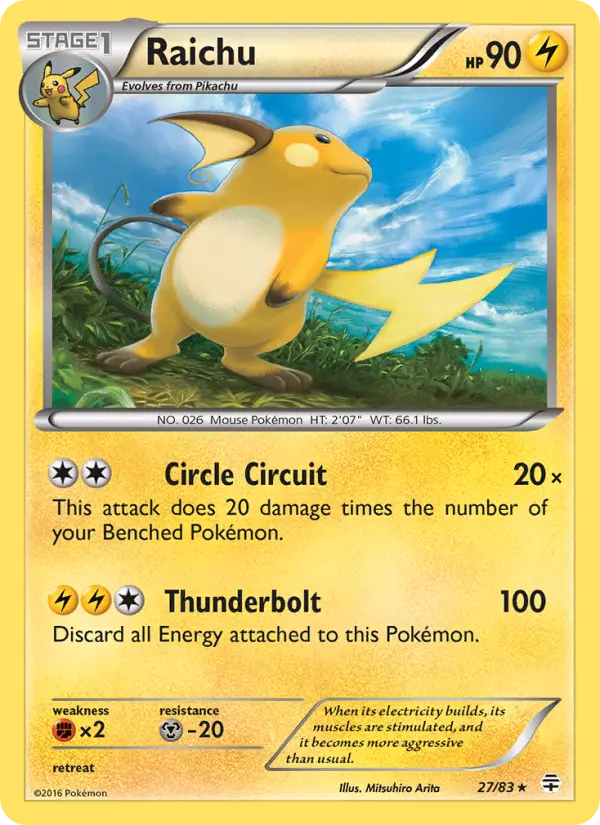 Carta Raichu — Generations 27/83