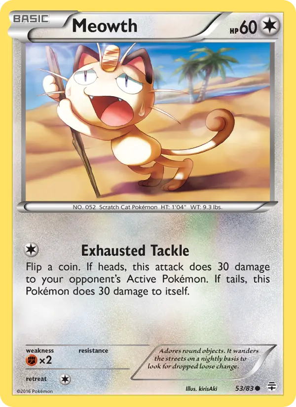 Carta Meowth — Generations 53/83