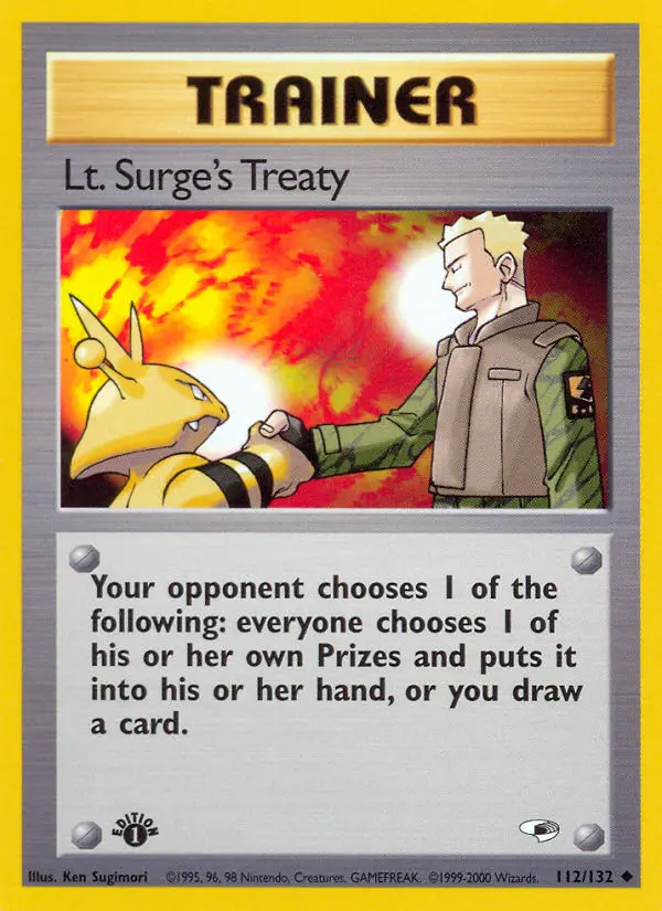 Carta Lt. Surge's Treaty — Gym Heroes 112/132