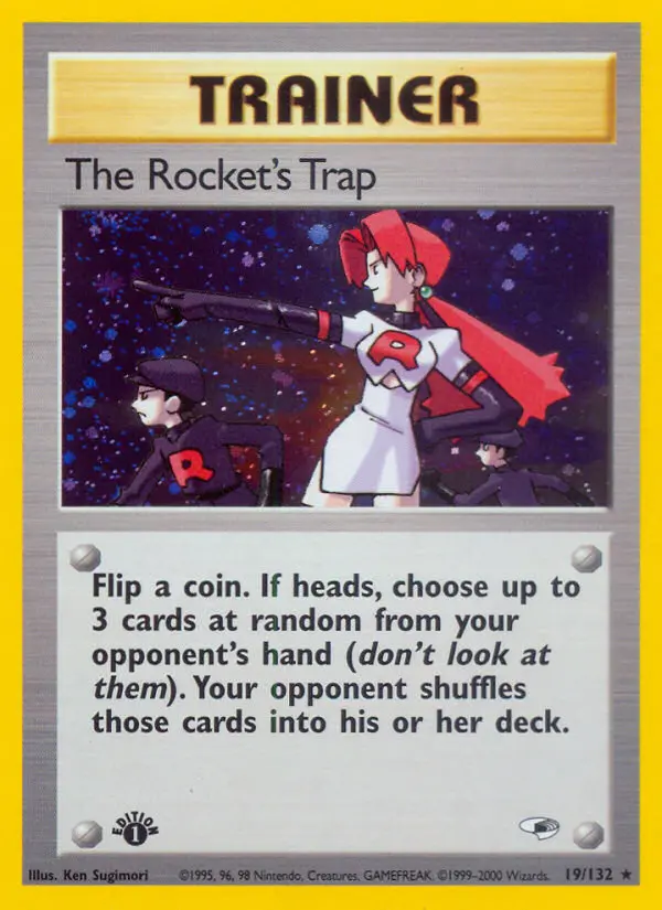 Carta The Rocket's Trap — Gym Heroes 19/132