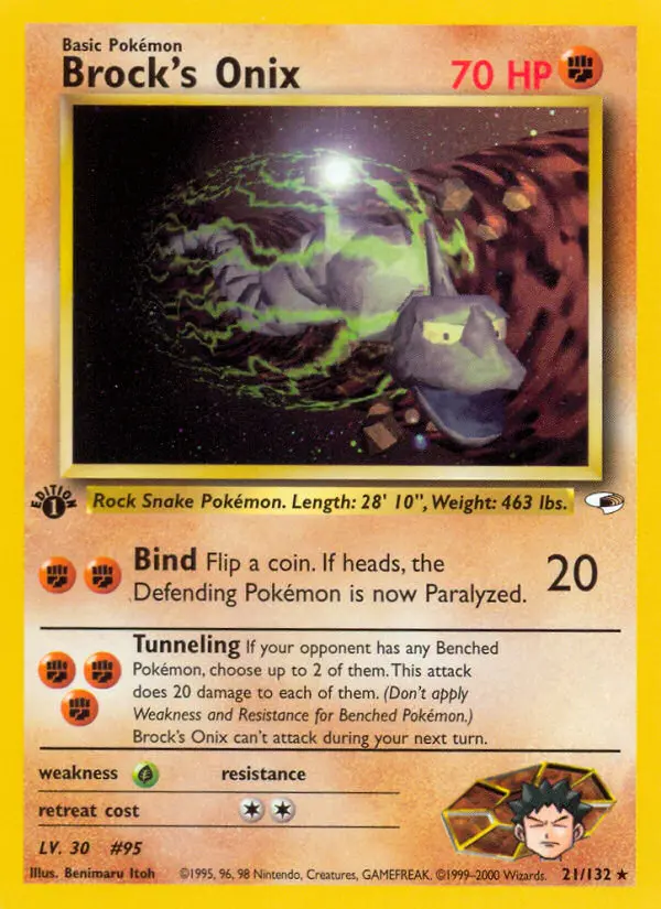 Carta Brock's Onix — Gym Heroes 21/132