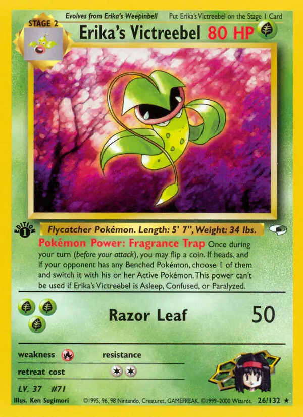 Carta Erika's Victreebel — Gym Heroes 26/132