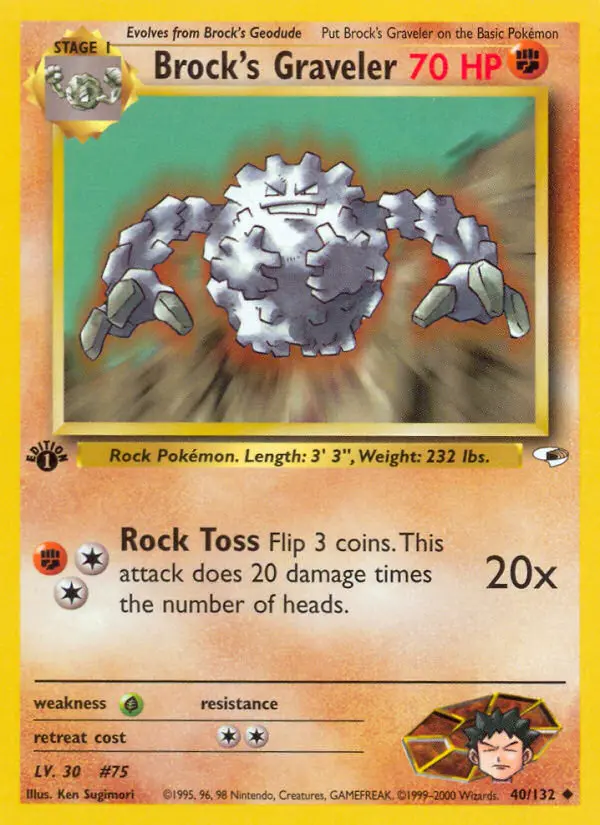 Carta Brock's Graveler — Gym Heroes 40/132