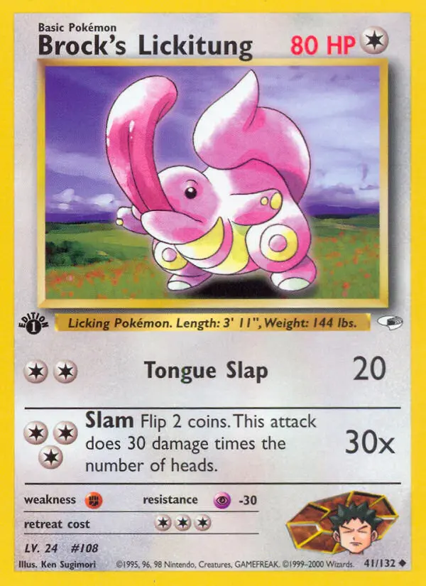Carta Brock's Lickitung — Gym Heroes 41/132