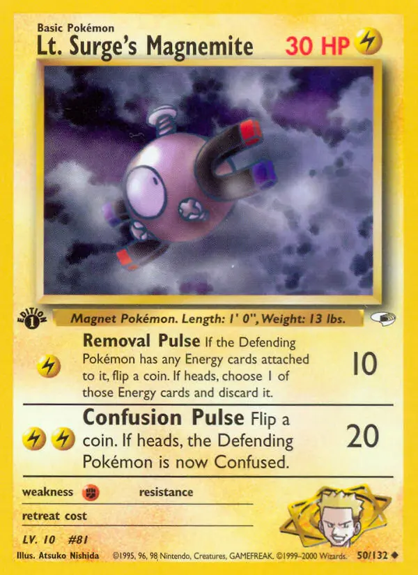 Carta Lt. Surge's Magnemite — Gym Heroes 50/132