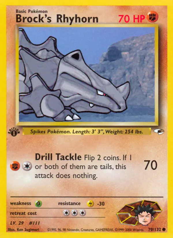 Carta Brock's Rhyhorn — Gym Heroes 70/132