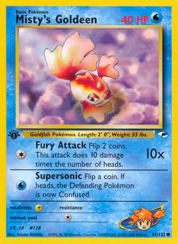 Carta Misty's Goldeen — Gym Heroes 85/132