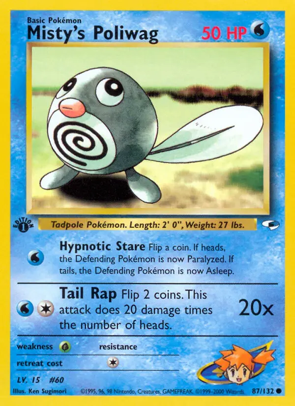 Carta Misty's Poliwag — Gym Heroes 87/132