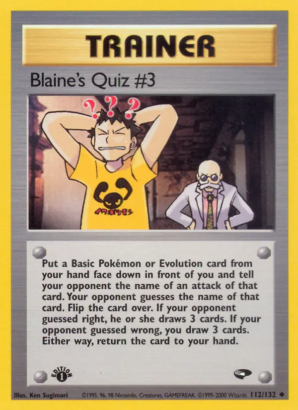 Carta Blaine's Quiz #3 — Gym Challenge 112/132