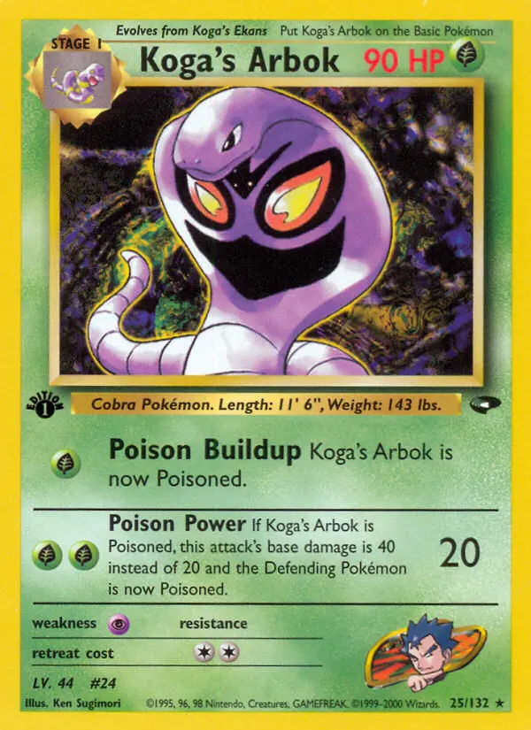Carta Koga's Arbok — Gym Challenge 25/132
