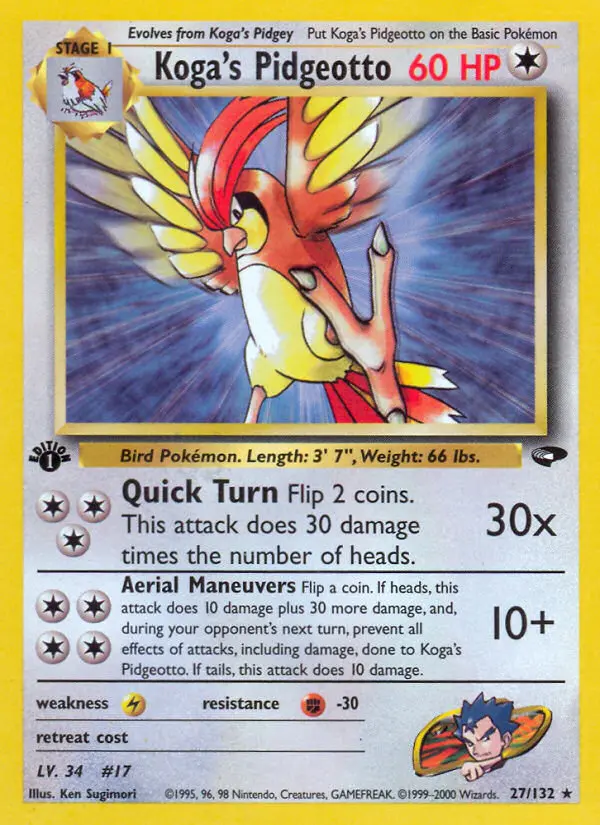 Carta Koga's Pidgeotto — Gym Challenge 27/132