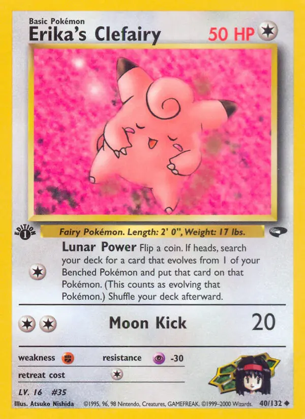 Carta Erika's Clefairy — Gym Challenge 40/132