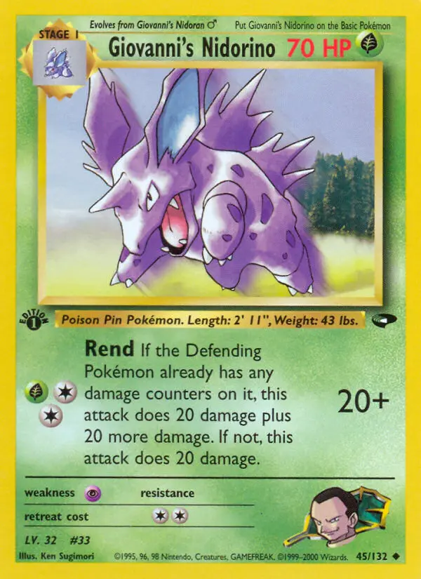 Carta Giovanni's Nidorino — Gym Challenge 45/132