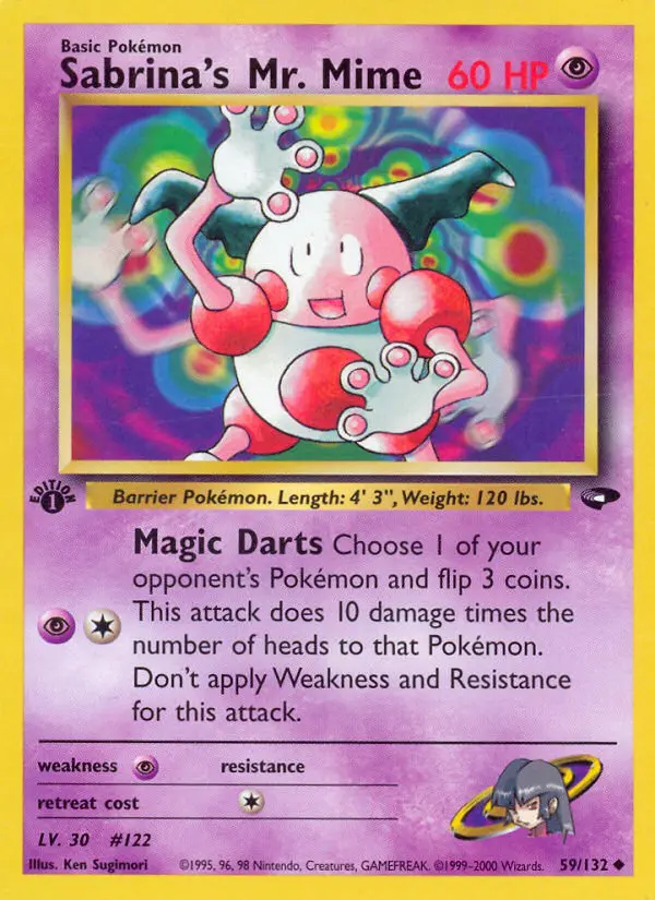 Carta Sabrina's Mr. Mime — Gym Challenge 59/132