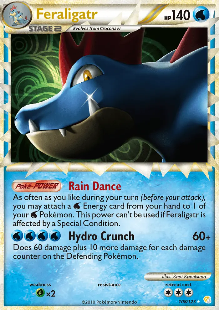Carta Feraligatr — HeartGold SoulSilver 108/123