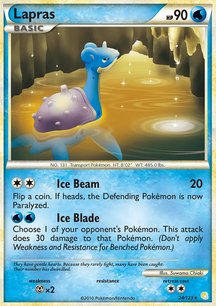 Carta Lapras — HeartGold SoulSilver 24/123