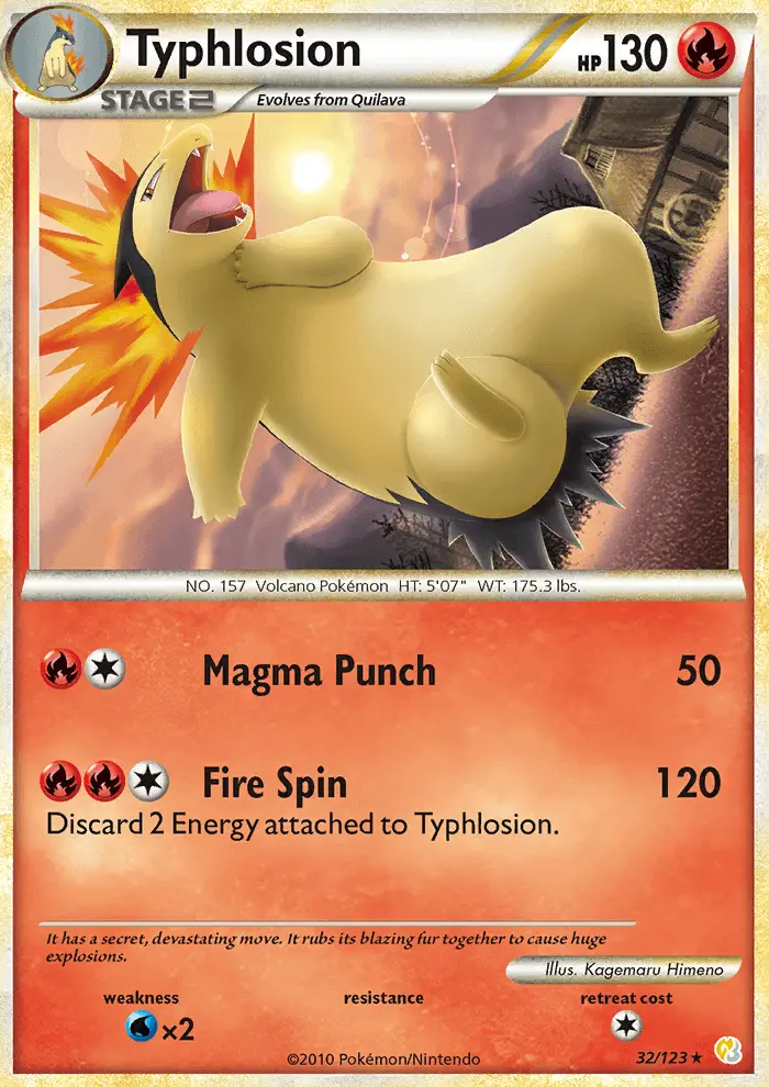 Carta Typhlosion — HeartGold SoulSilver 32/123