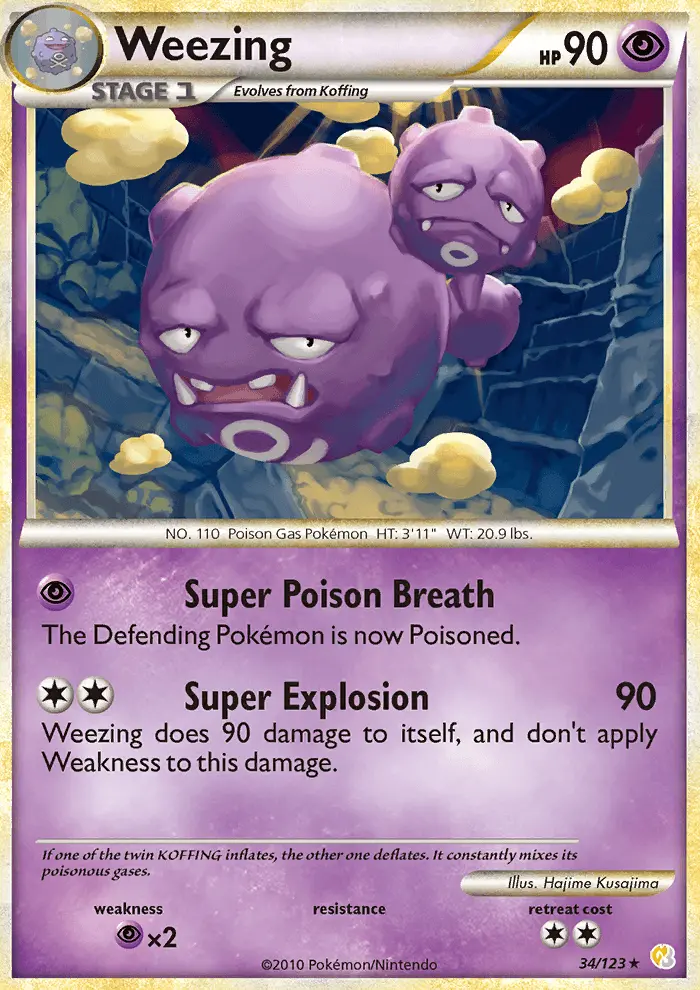 Carta Weezing — HeartGold SoulSilver 34/123