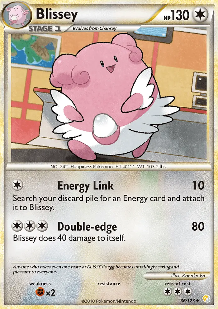 Carta Blissey — HeartGold SoulSilver 36/123