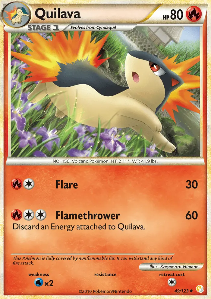 Carta Quilava — HeartGold SoulSilver 49/123