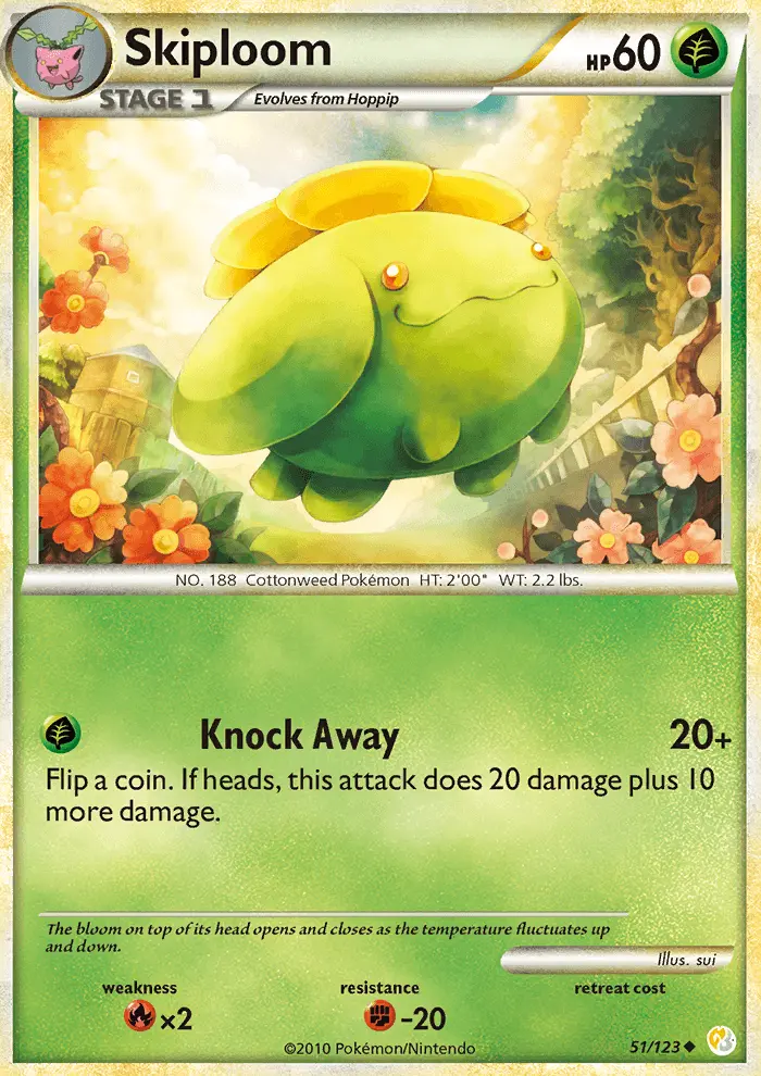 Carta Skiploom — HeartGold SoulSilver 51/123