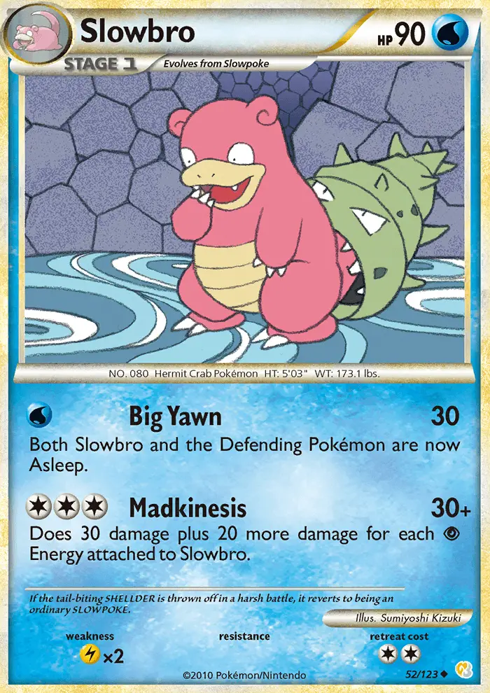 Carta Slowbro — HeartGold SoulSilver 52/123
