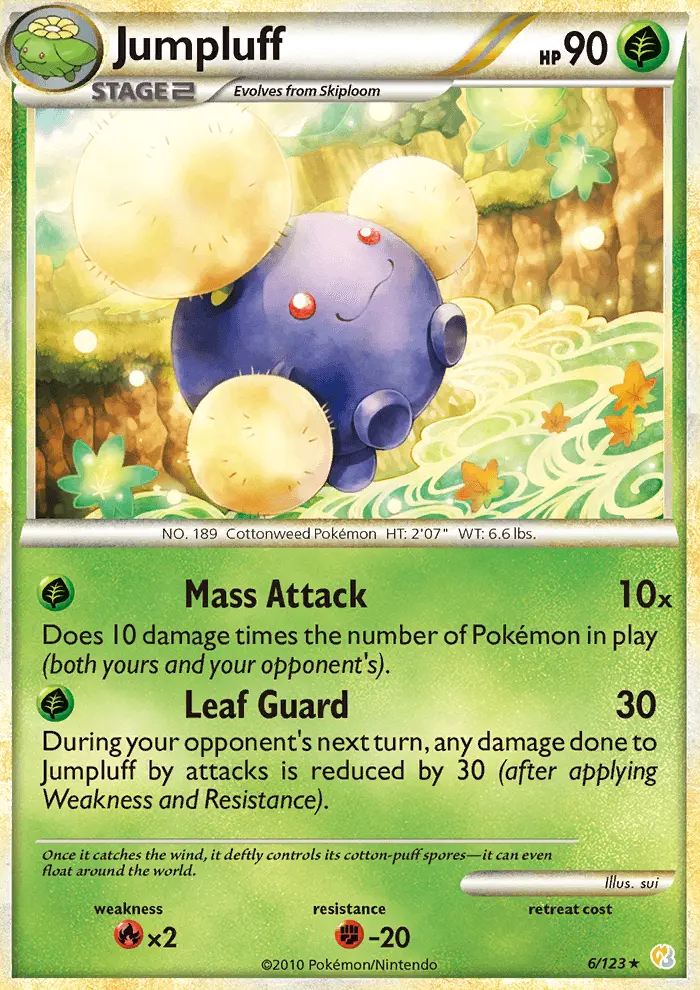Carta Jumpluff — HeartGold SoulSilver 6/123