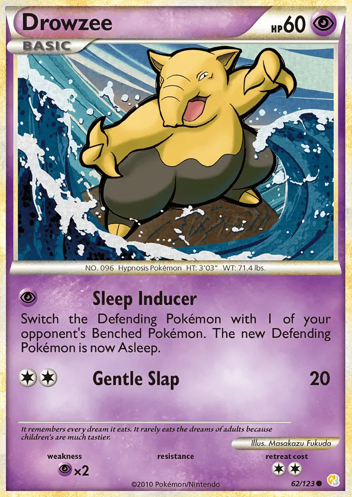 Carta Drowzee — HeartGold SoulSilver 62/123