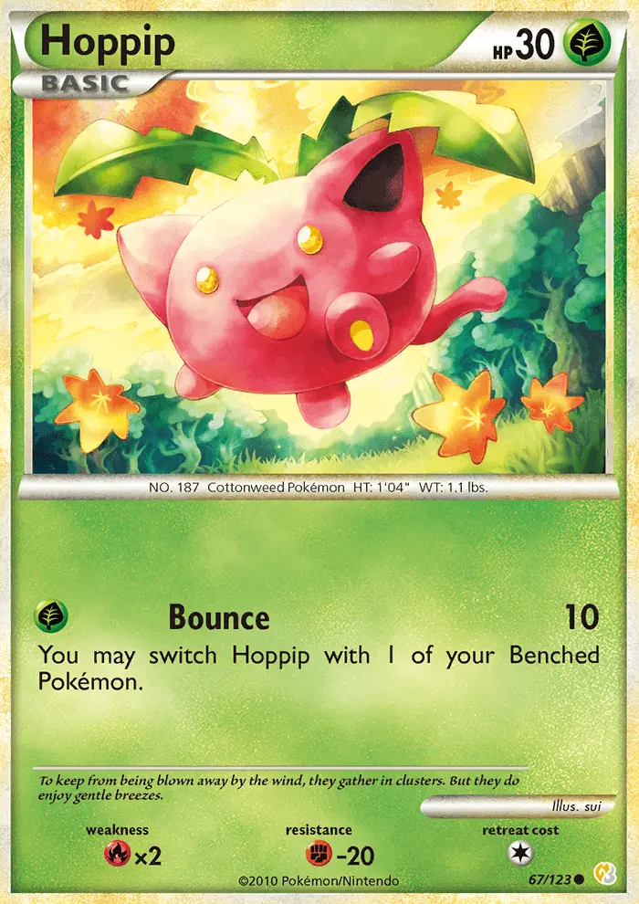 Carta Hoppip — HeartGold SoulSilver 67/123