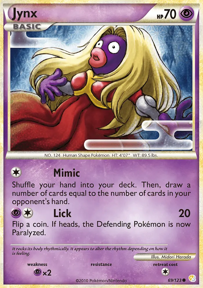 Carta Jynx — HeartGold SoulSilver 69/123