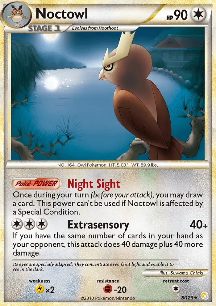 Carta Noctowl — HeartGold SoulSilver 8/123