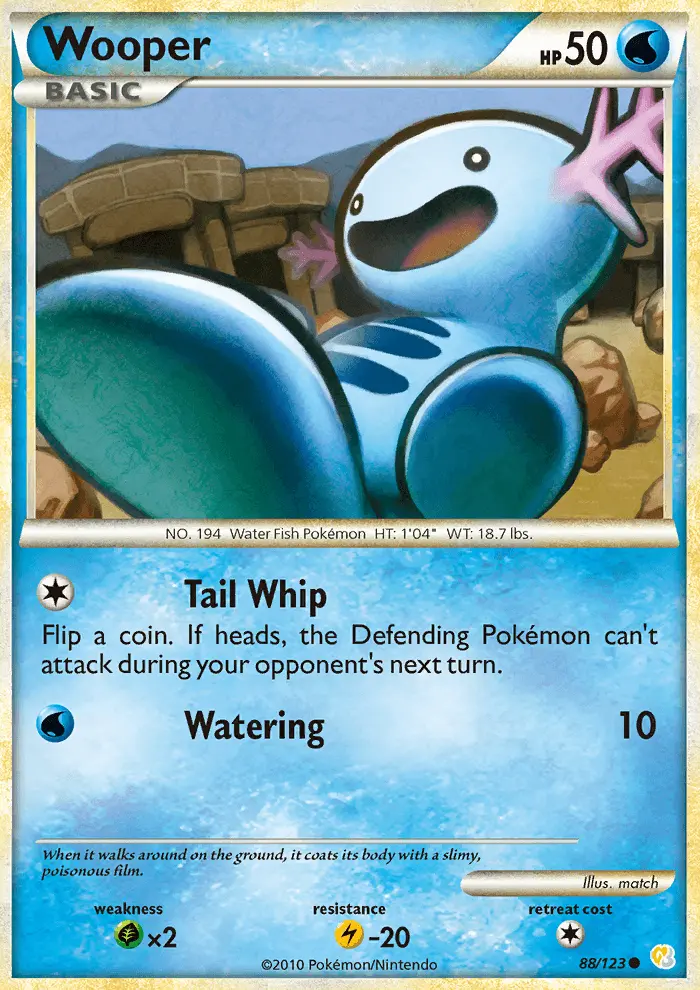 Carta Wooper — HeartGold SoulSilver 88/123