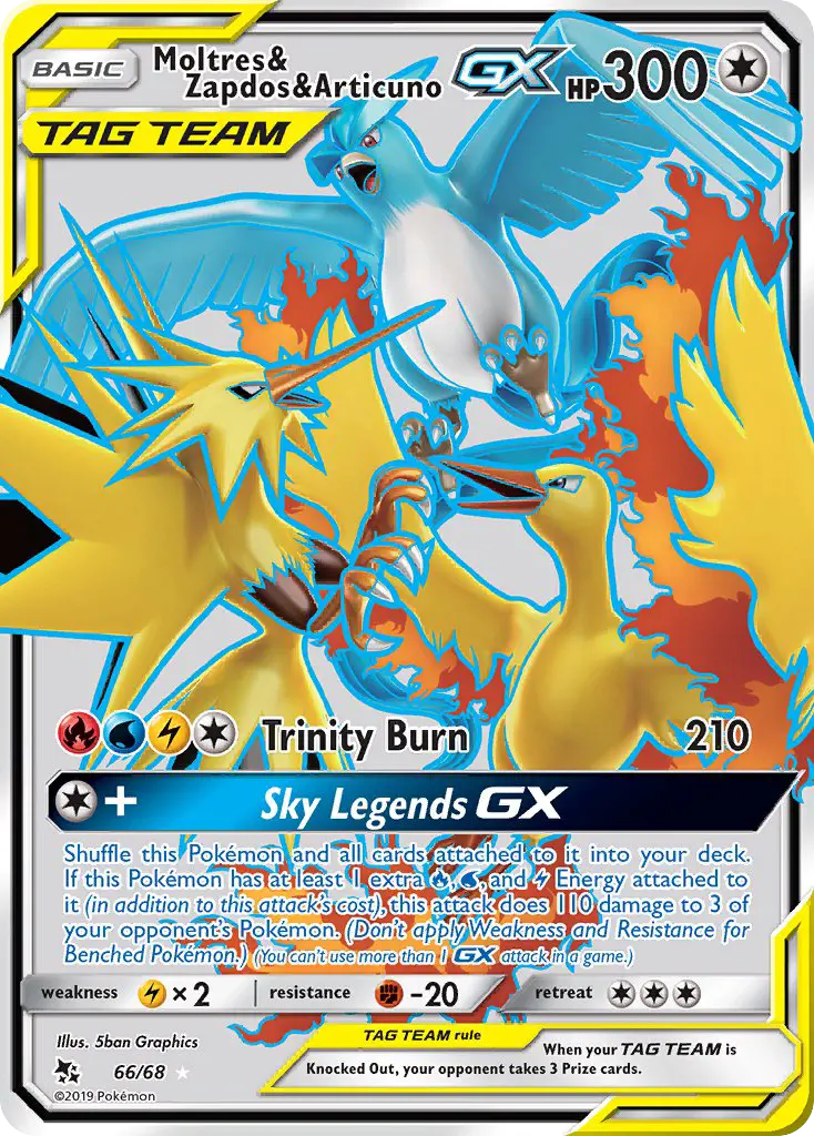 Moltres & Zapdos & Articuno GX 66/68