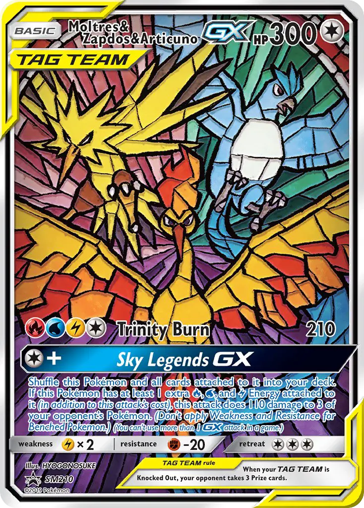 Moltres, Zapdos e Articuno GX SM210/248