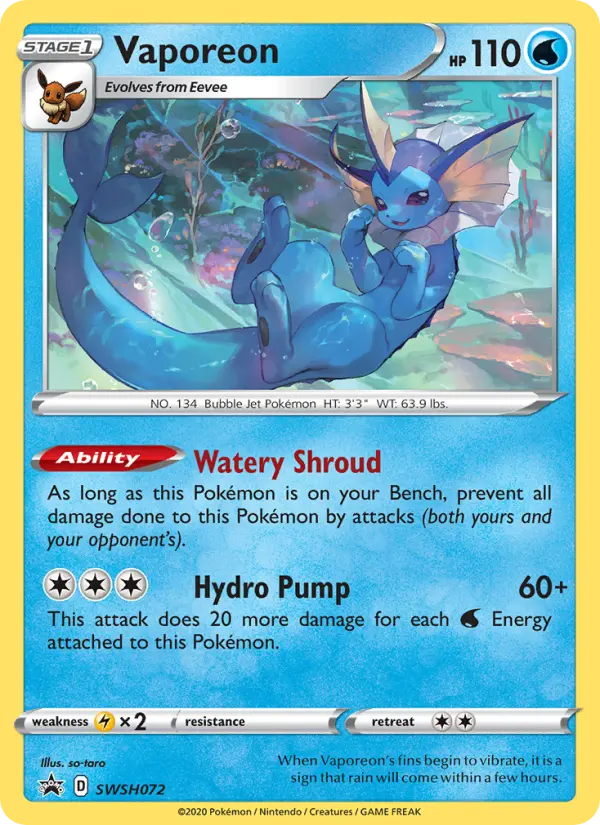 Vaporeon SWSH072/307