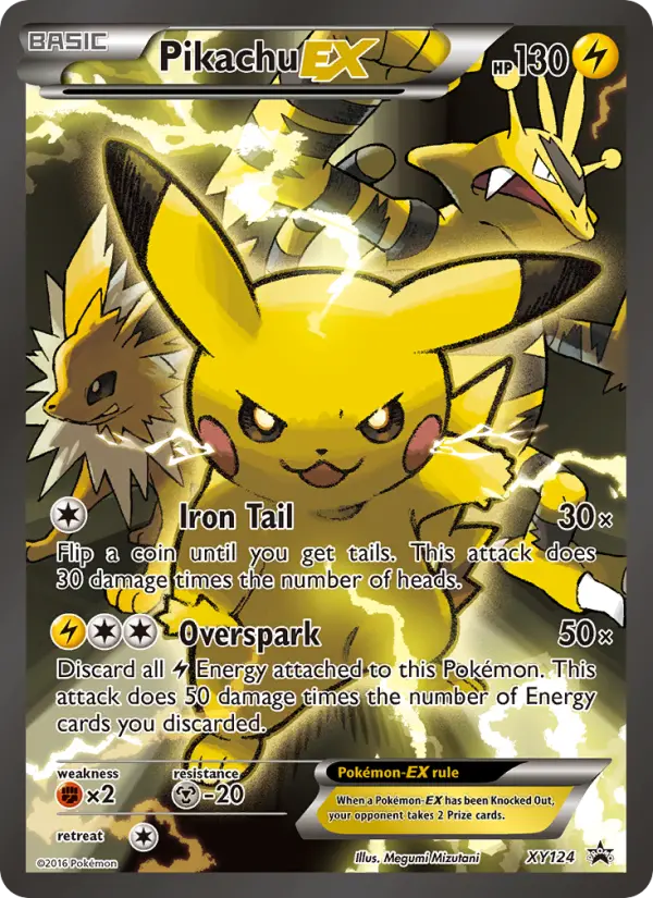 Carta Pikachu EX — XY Black Star Promos XY124/211